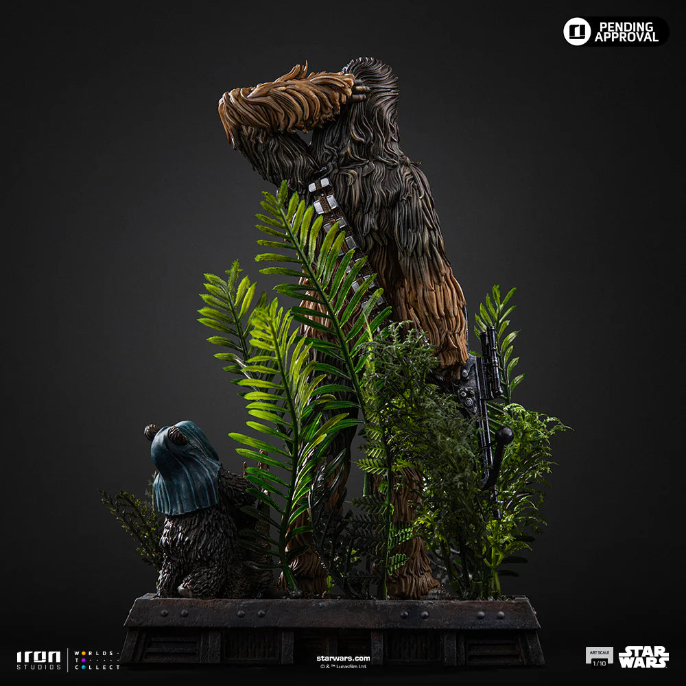 Statue Chewbacca and Tokkat - Star Wars - Art Scale 1/10