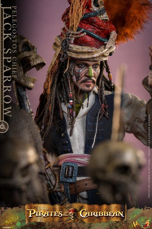 Pirates of the Caribbean Dead Man's Chest DX48 Pelegostos Chief Jack Sparrow 1/6th Scale Collectible