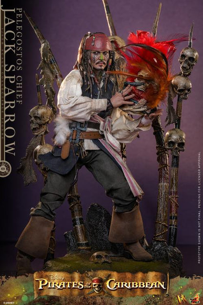 Pirates of the Caribbean Dead Man's Chest DX48 Pelegostos Chief Jack Sparrow 1/6th Scale Collectible