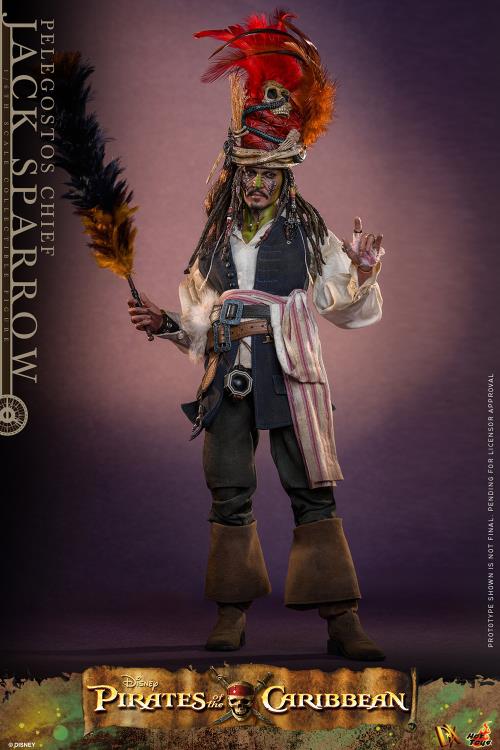 Pirates of the Caribbean Dead Man's Chest DX48 Pelegostos Chief Jack Sparrow 1/6th Scale Collectible