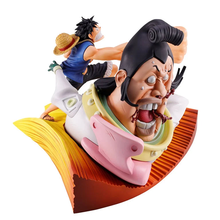 One Piece Revible Moment Ichibansho Monkey D. Luffy vs. St. Charlos (Impact Log) Figure