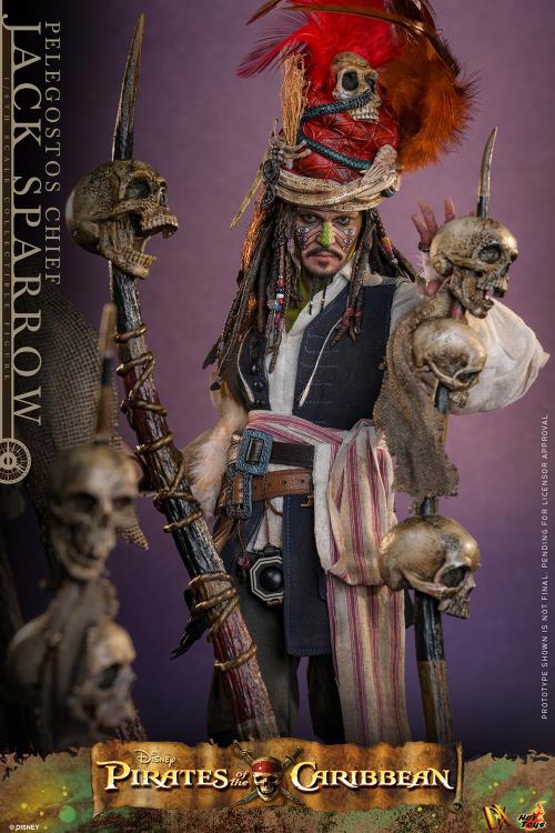 Pirates of the Caribbean Dead Man's Chest DX48 Pelegostos Chief Jack Sparrow 1/6th Scale Collectible