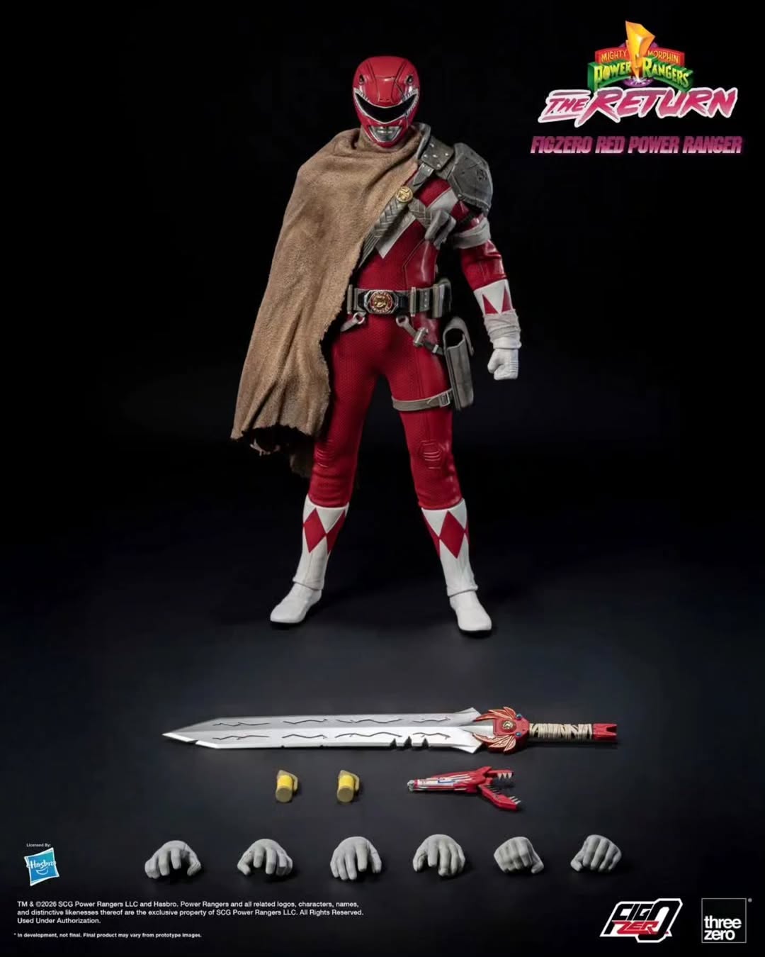 Mighty Morphin Power Rangers The Return FigZero Red Ranger 1/6