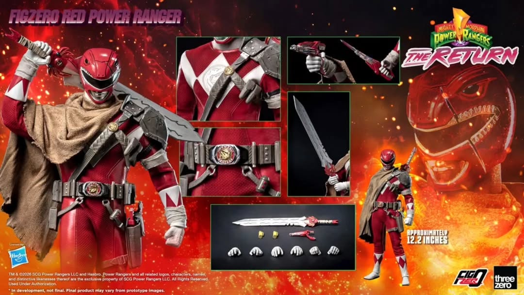 Mighty Morphin Power Rangers The Return FigZero Red Ranger 1/6